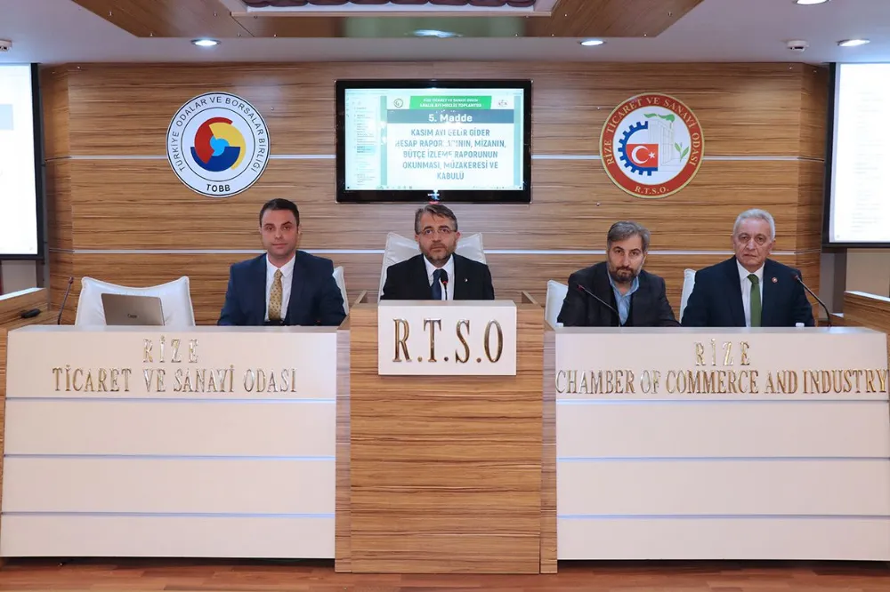 Rize Ticaret ve Sanayi Odası, 2024 Yılı Aralık Ayı Meclis Toplantısını Gerçekleştirdi