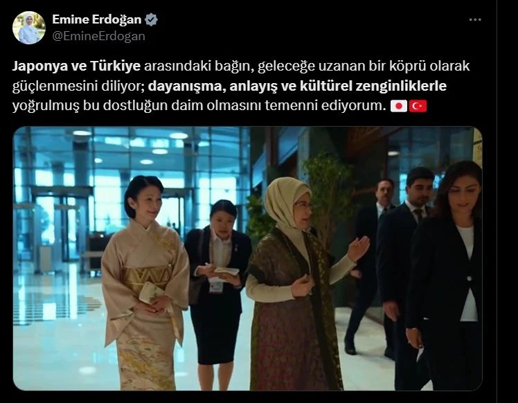 Emine Erdoğan, Japonya Veliaht Prensesi Akishino ile bir araya geldi 