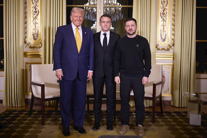 Macron, Zelenskiy ve Trump, Paris