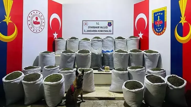 Diyarbakır’da 611 kilo esrar ele geçirildi