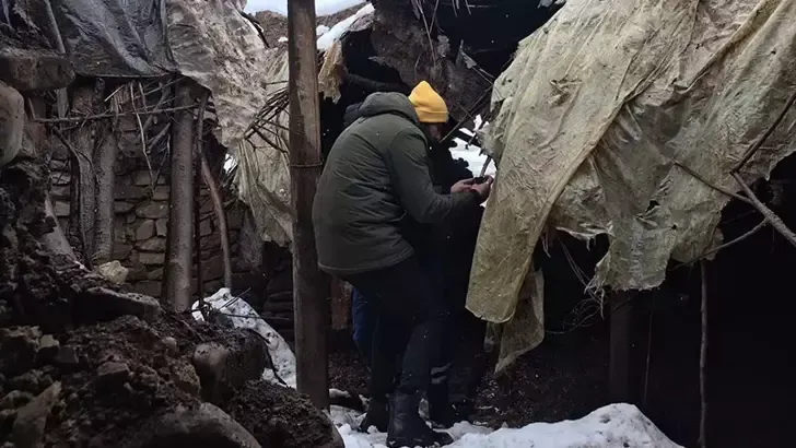 Ağıla hayvanları için kurduğu sobadan çıkan yangında 15 küçükbaş öldü