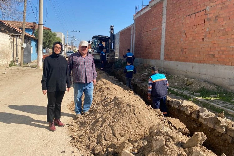 Manisa Kargın Mahallesinde yağmur suyu hattı çalışması