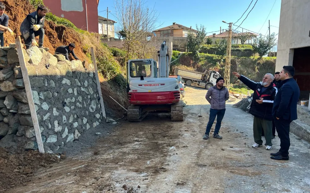 İyidere Kaymakamı Eray Gürsoy çalışmaları yerinde inceledi