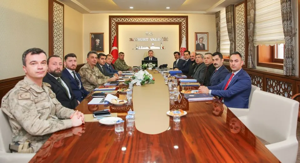 Bayburt Valisi Eldivan Başkanlığında Güvenlik Toplantısı Yapıldı