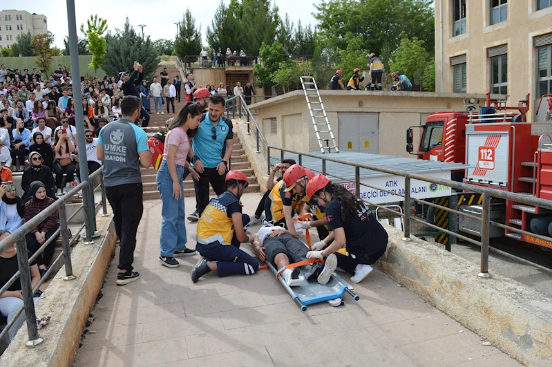 Mardin’de 7 kurumun katılımıyla acil durum ve ilk yardım tatbikatı 