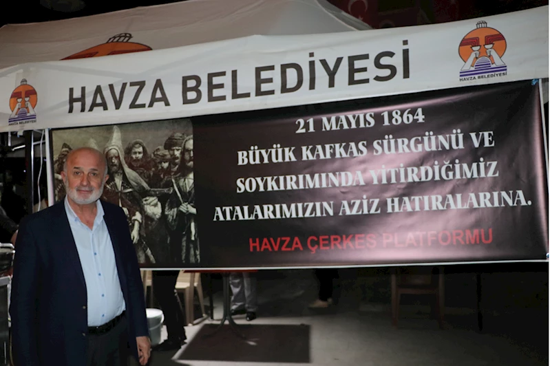 Çerkes sürgününün 160. yılında hayatını kaybedenler için Havza