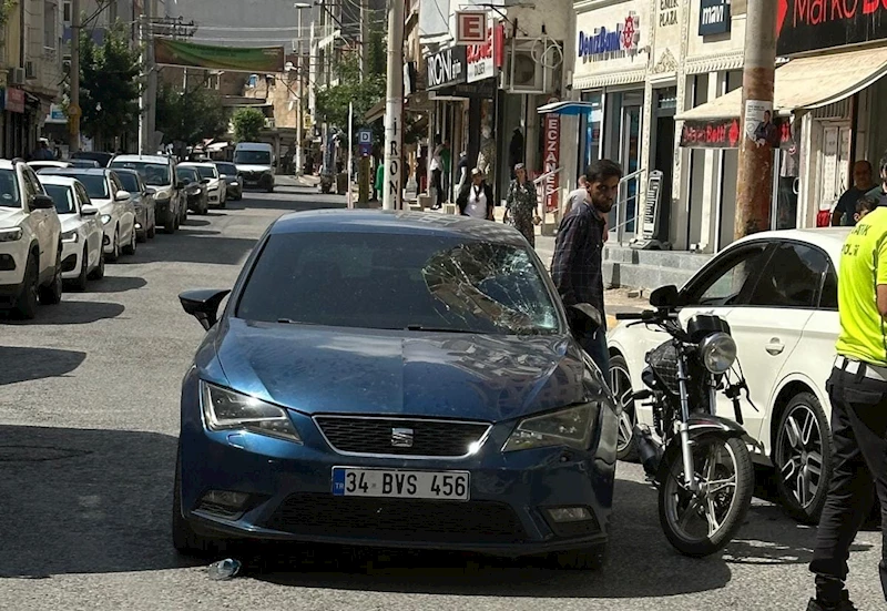 Nusaybin’de otomobil ile çarpışan motosiklet sürücüsü yaralandı