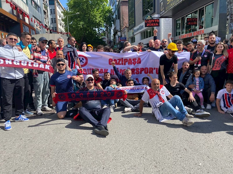 Zonguldak Kömürspor taraftarları, protesto yürüyüşü düzenledi