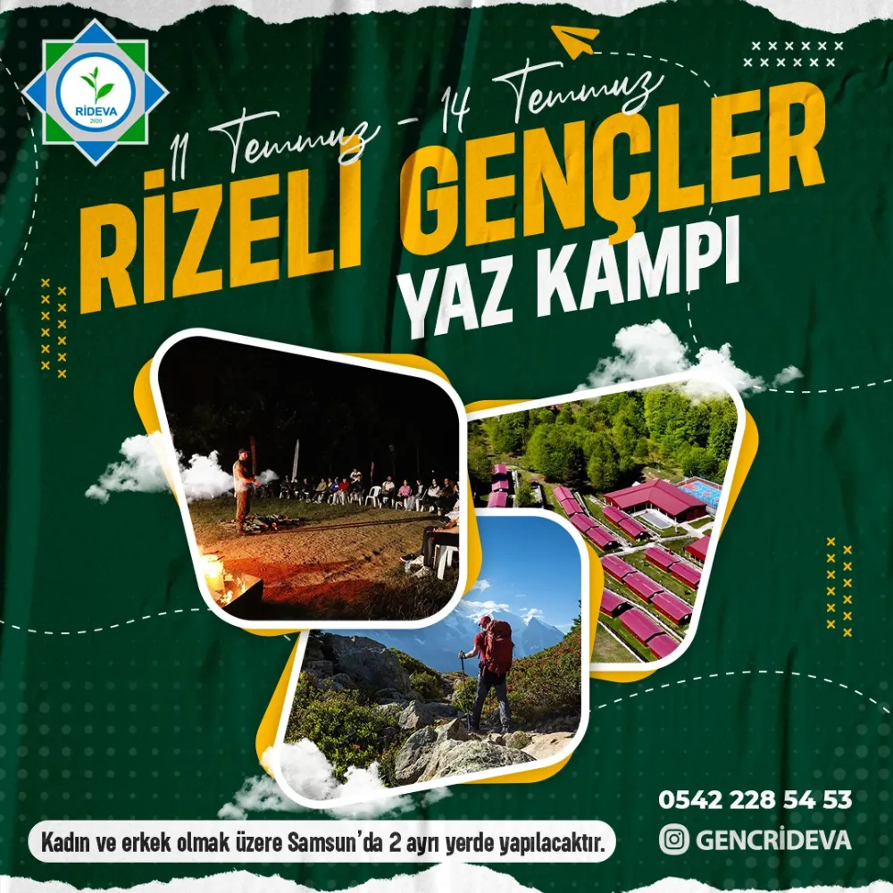 Rizeli Gençler Yaz Kampı Başvuruları Başladı!