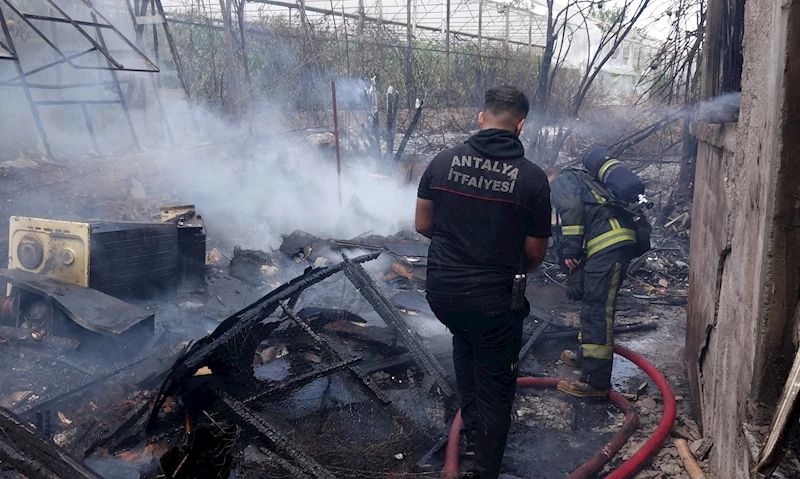 Otluk ve çalılık alanda başlayan yangın evi küle döndürdü