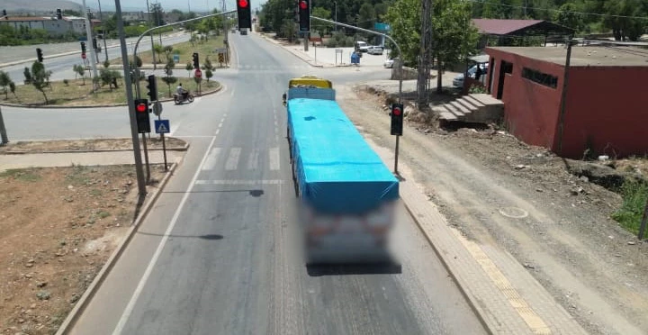 Gaziantep’te dronlu trafik denetimi