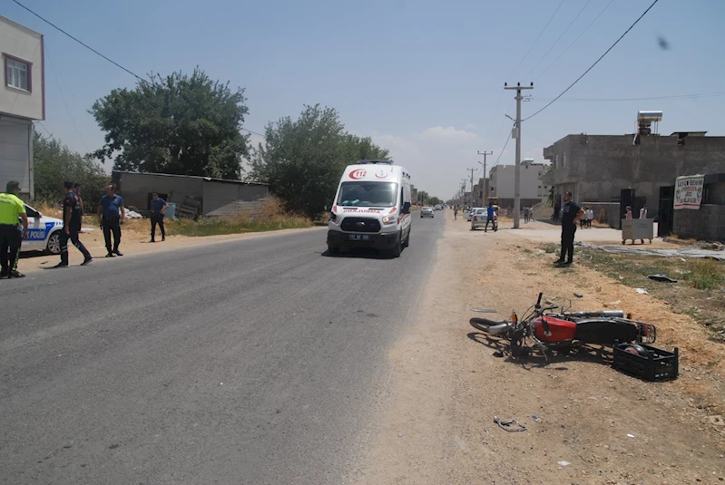 Ambulansla çarpışan motosikletin sürücüsü yaralandı