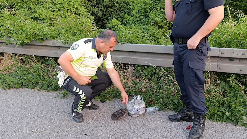 Otoyola düşen piknik tüpü kazaya neden oldu; 1 ölü, 3 yaralı