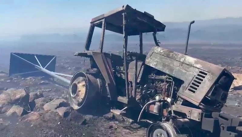 Saman balyalarını söndürmek isterken alevler arasında kalarak öldü/ Ek fotoğraflar