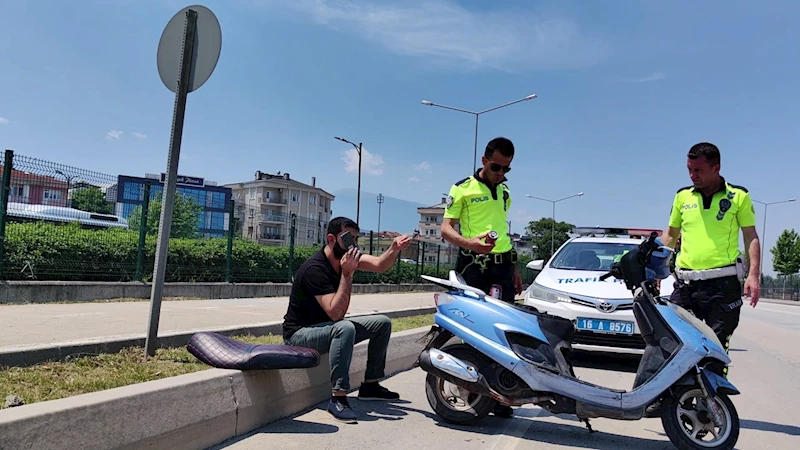 Motosiklet çalıntı, sürücü ehliyetsiz ve alkollü çıktı