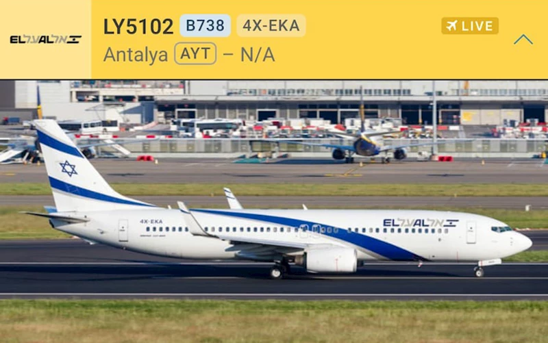 İsrail uçağı rahatsızlanan yolcu için Antalya
