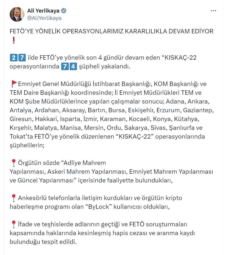 27 ilde FETÖ