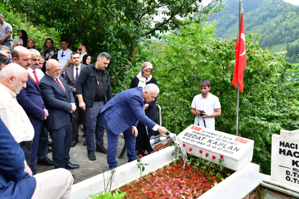 Trabzon Valisi Aziz Yıldırım, 15 Temmuz Şehidi Sedat Kaplan