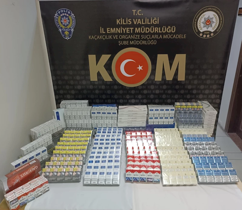 Kilis’te 1510 paket kaçak sigara ele geçirildi