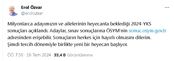 YÖK Başkanı Özvar