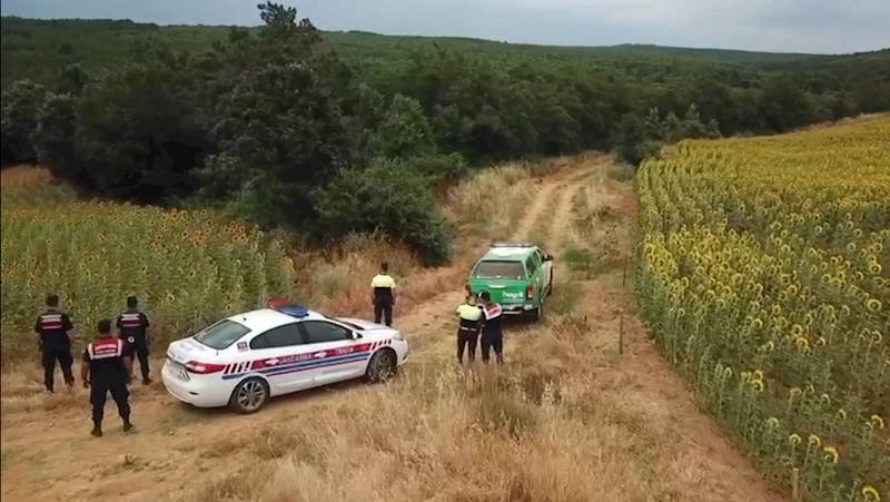 Edirne’de jandarmadan orman yangınlarına karşı dron destekli denetim