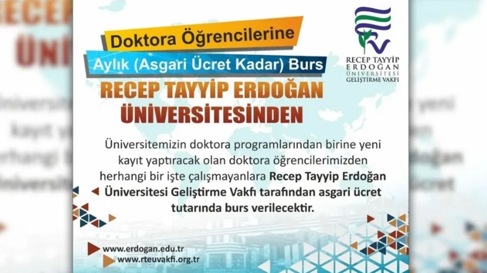 RTEÜ’den Doktora Adayı Öğrencilere Müjde!