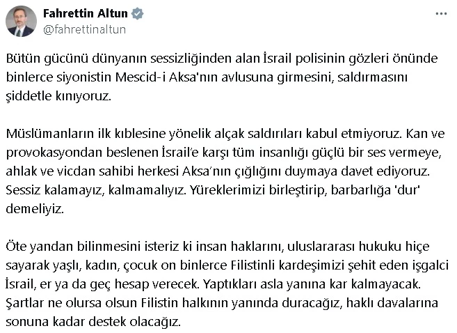 İletişim Başkanı Altun