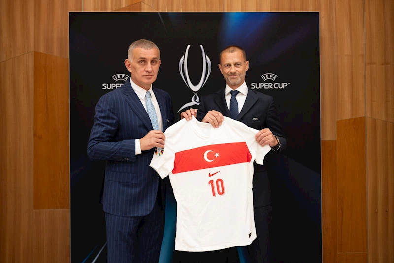 TFF Başkanı Hacıosmanoğlu, UEFA Başkanı Ceferin ile bir araya geldi