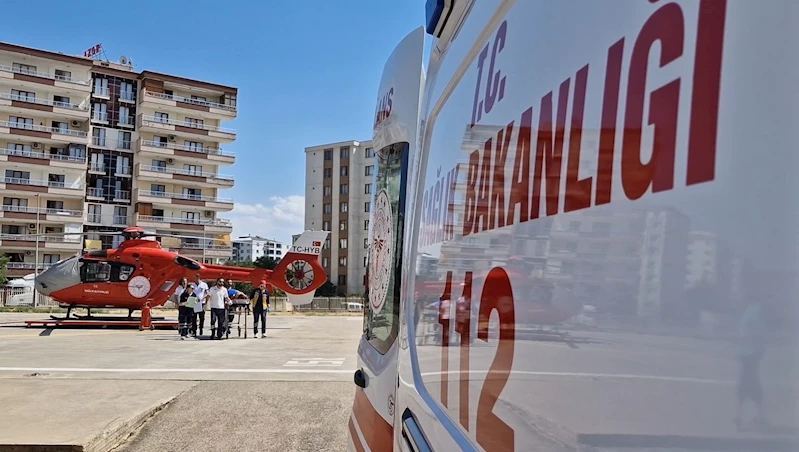 Ambulans helikopter, damdan düşen çocuk için havalandı