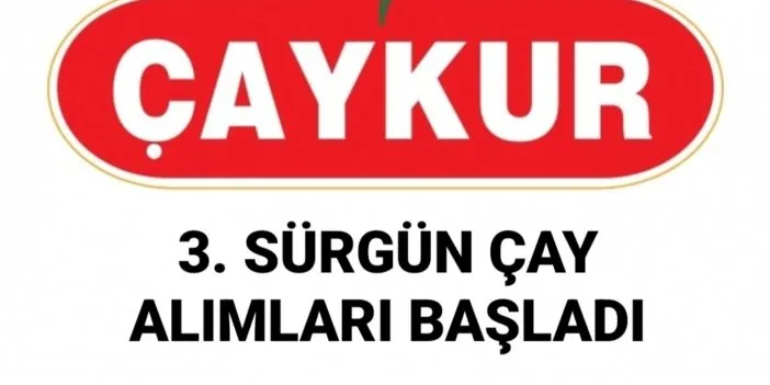 ÇAYKUR, 3. Sürgün Yaş Çay Alımlarına Başladı!