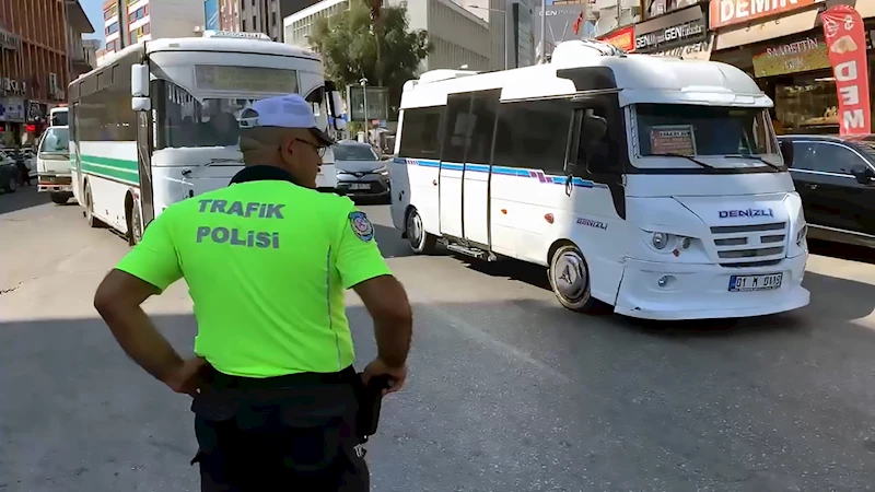 Gereksiz korna kullanan 46 dolmuş ve otobüs şoförüne ceza kesildi