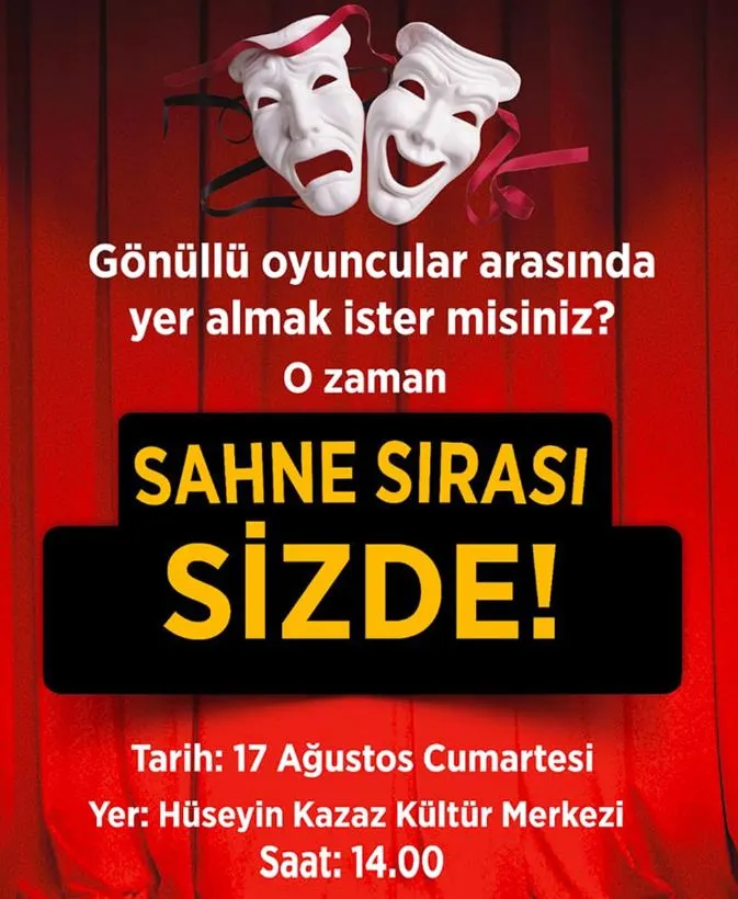 Kasım Ayında Sahnelenecek Tiyatro İçin Oyuncu Aranıyor: Ortahisar Belediyesi Seçmeleri Duyurdu