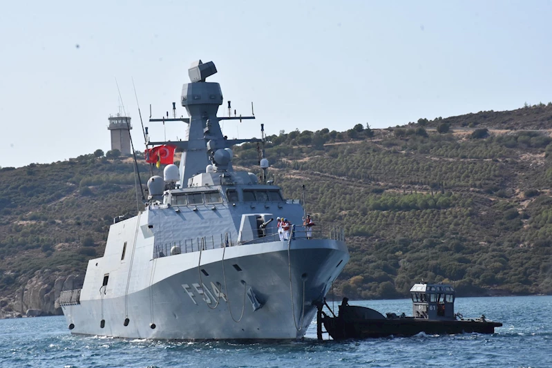 TCG Kınalıada Korveti, 4,5 aylık görev süresini tamamlayarak İzmir Foça Üs Komutanlığı