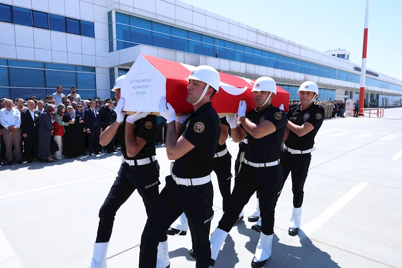 Kaza şehidi polis memuru, son yolculuğuna uğurlandı