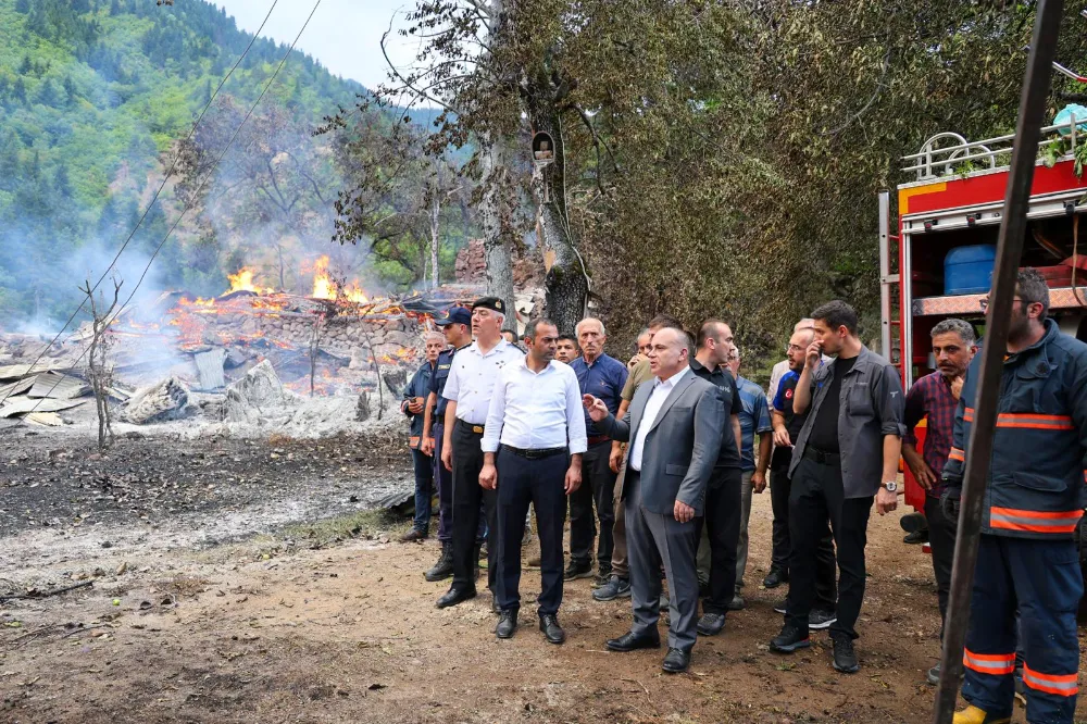 Vali Ünsal, Şavşat’taki Yangın Bölgesinde İncelemelerde Bulundu