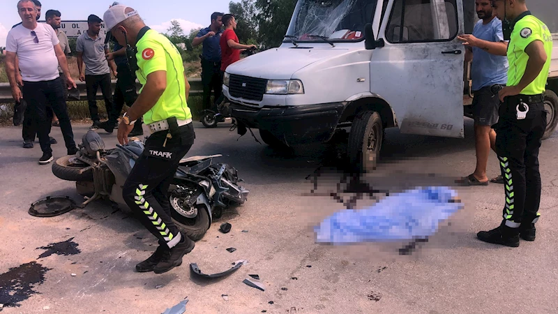 Kamyonetin çarptığı motosikletli öldü