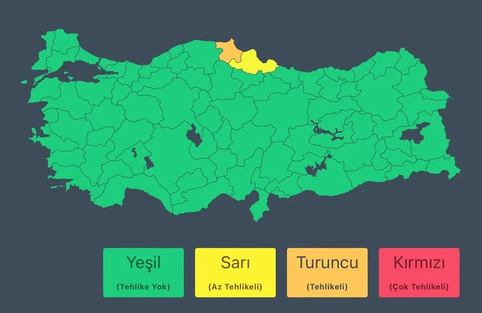 AFAD uyarıda bulundu; Sinop