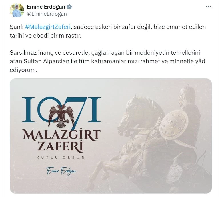 Emine Erdoğan, Malazgirt Zaferi