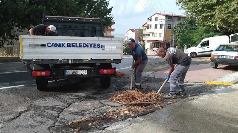 Canik’te sağanak yağışlara karşı önlem 