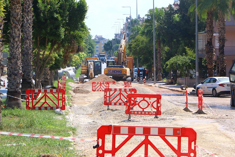 ASAT yağmur suyu drenaj hattı çalışmaları Kepez