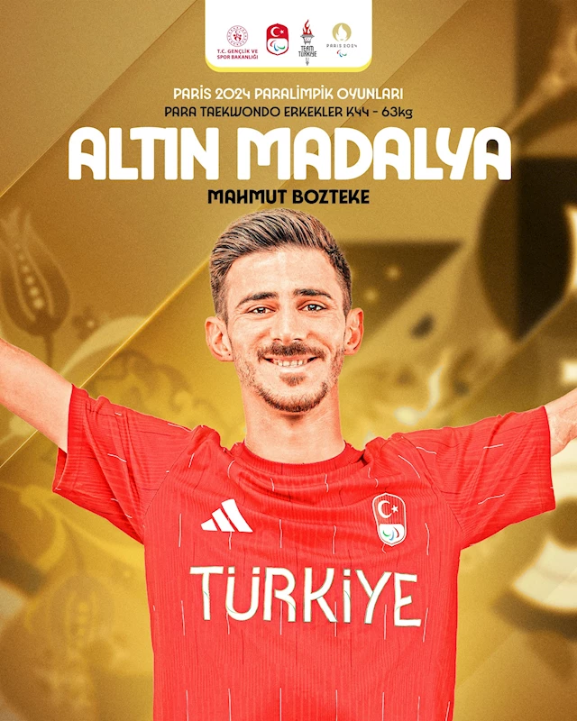 Milli taekwondocu Mahmut Bozteke altın madalya kazandı