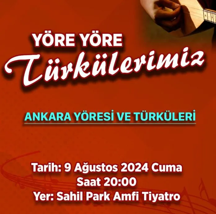 Akçaabat Belediyesi’nden Yöresel Konser: Ankara Yöresi Türküleri Sahil Park Amfi Tiyatro’da