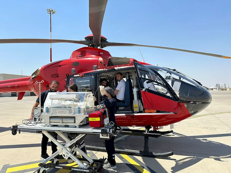 Umut bebeğe ambulans helikopterle sevk