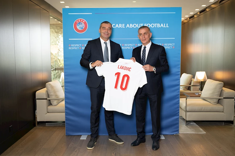 TFF Başkanı Hacıosmanoğlu, UEFA Başkanı Ceferin ile bir araya geldi