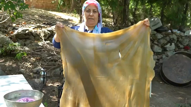 Elazığ’da kadınların pestil mesaisi