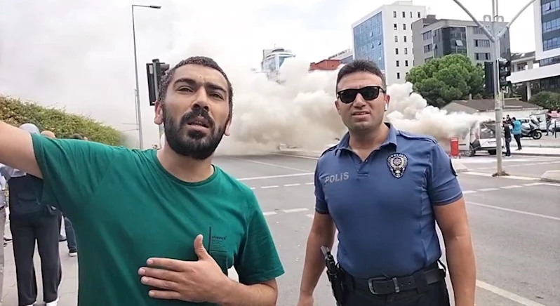 İstanbul - Anadolu Adalet Sarayı önünde aracını ateşe veren şüpheli tutuklandı