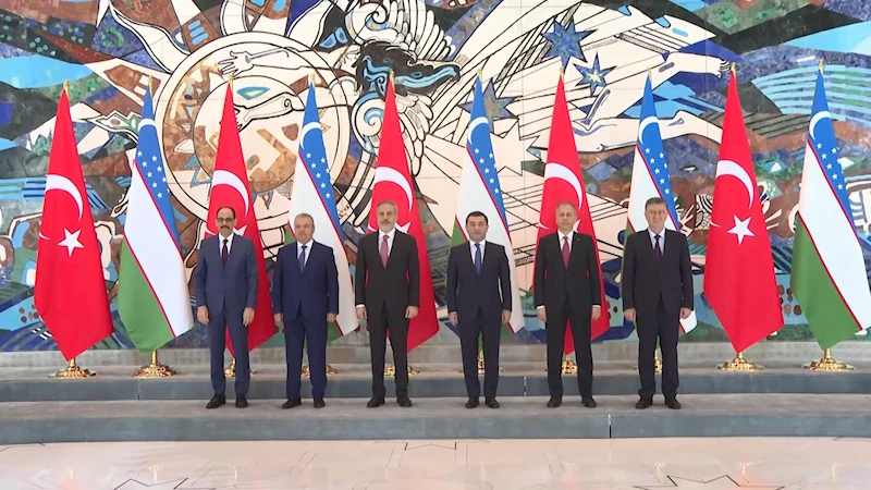 Fidan, Yerlikaya ve Kalın Özbekistan Dışişleri Bakanı Saidov ile toplantı yaptı