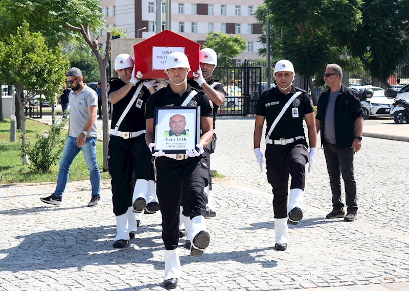 Trafik kazasında hayatını kaybeden polis memuruna veda