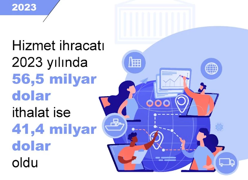 TÜİK: Hizmet ihracatı yüzde 19,2 arttı