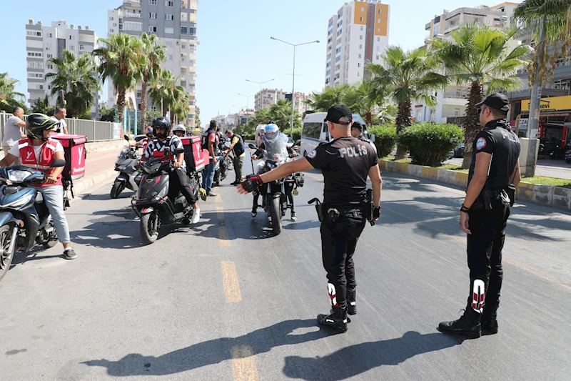 Mersin’de 18 motosiklet trafikten men edildi